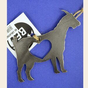 Rustic Metal Goat Ornament | Farmhouse Goat Decor | Country Kitchen Accent